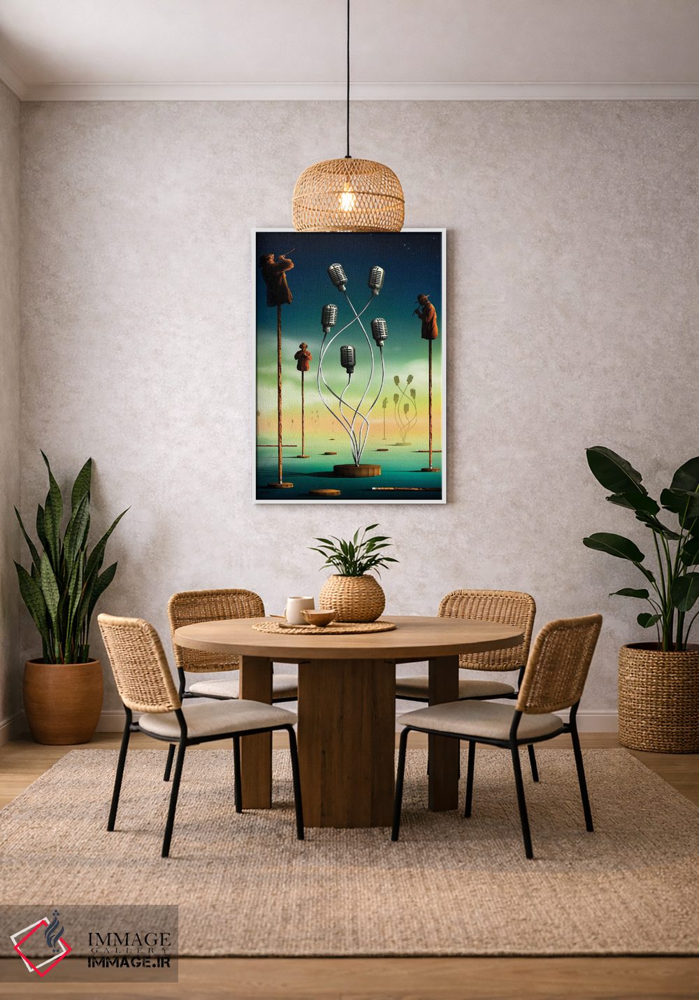 تابلو دکوراتیو فلوت نوازان اثر مارسل کارام - D2W