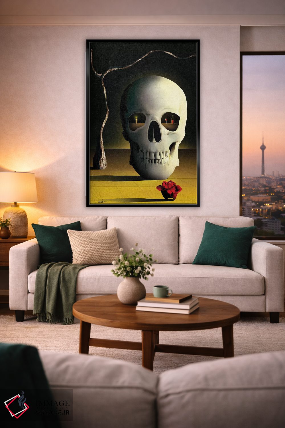 تابلو دکوراتیو جمجمه دیجیتال اثر مارسل کارام - D1B