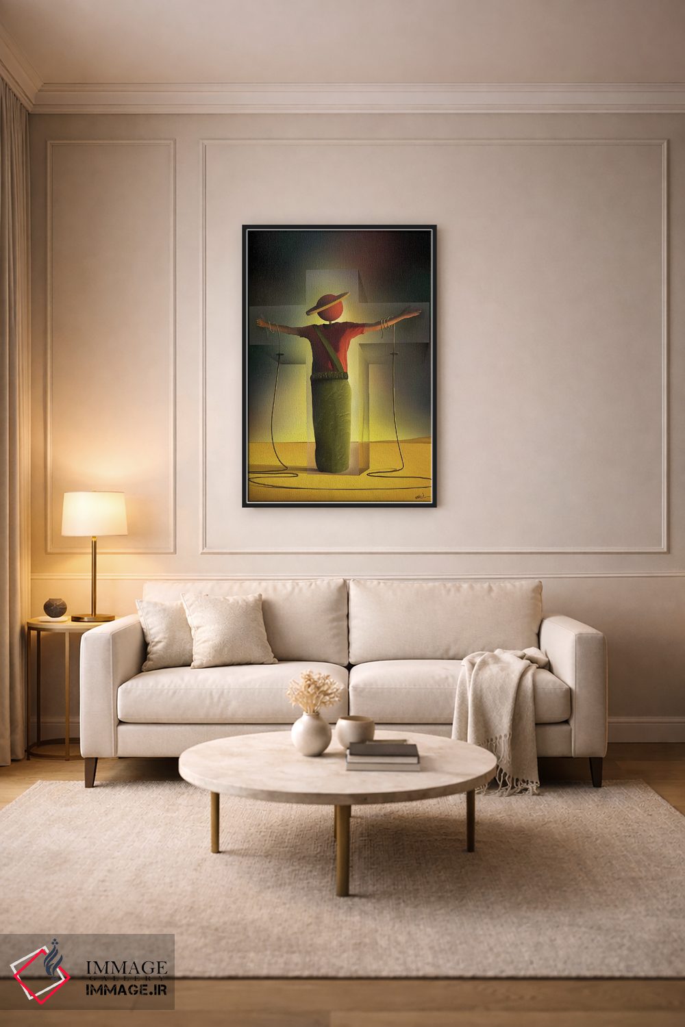 تابلو دکوراتیو مرد روی صلیب اثر مارسل کارام - D4B