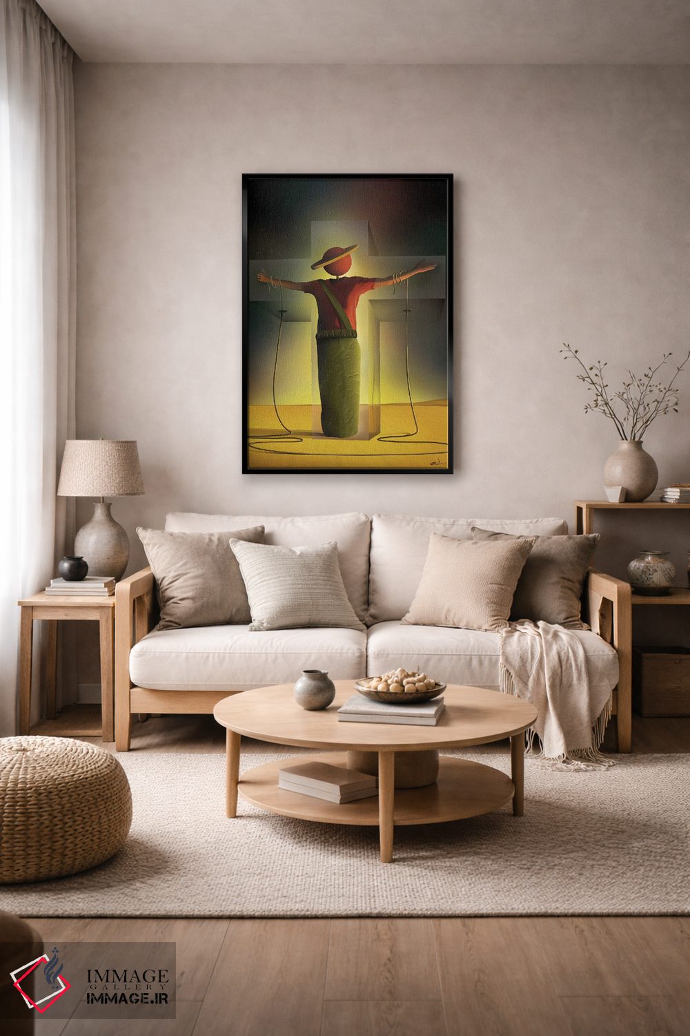 تابلو دکوراتیو مرد روی صلیب اثر مارسل کارام - D5B