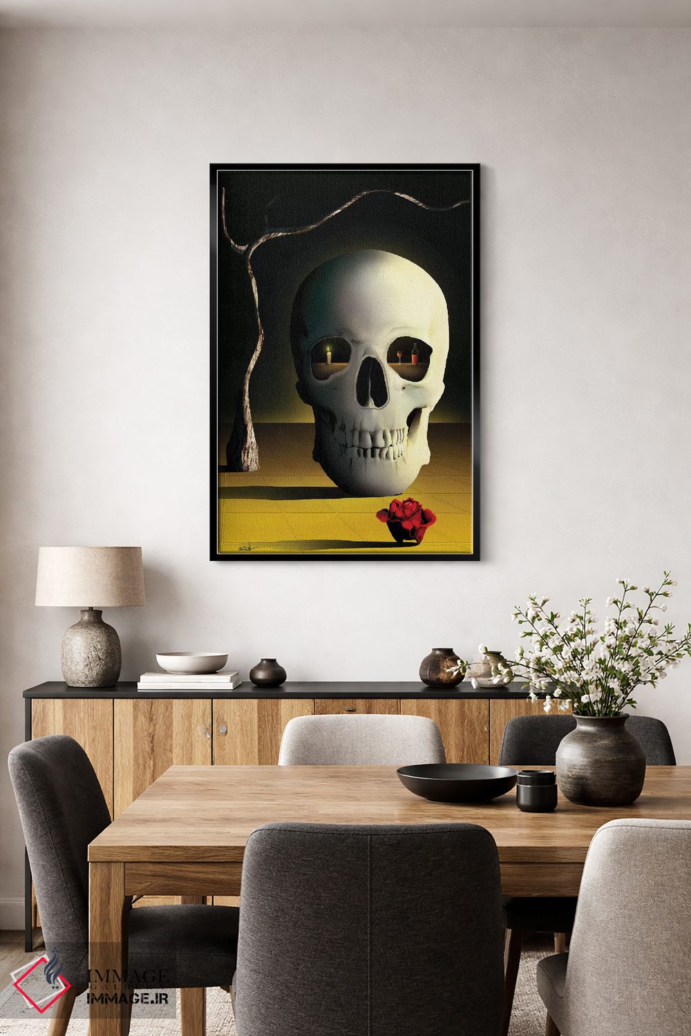 تابلو دکوراتیو جمجمه دیجیتال اثر مارسل کارام - D4B