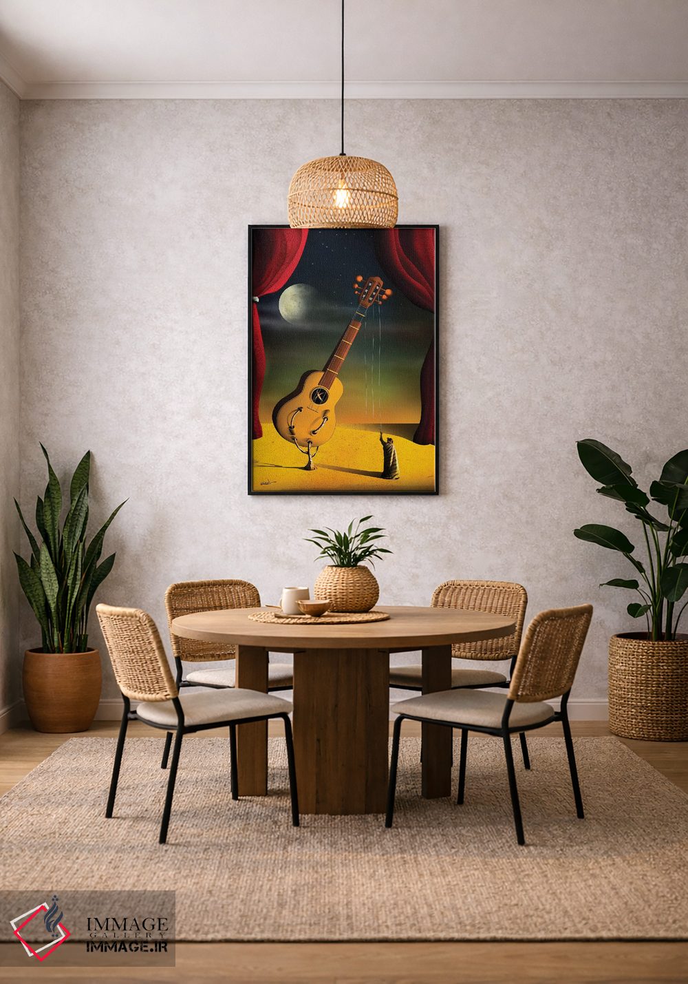 تابلو دکوراتیو گیتار اثر مارسل کارام - D3B