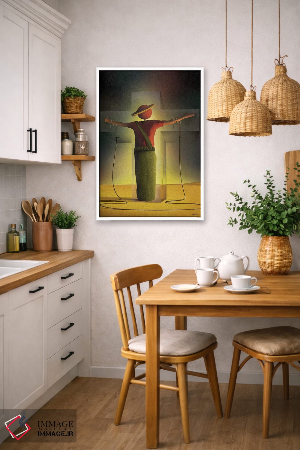 تابلو دکوراتیو مرد روی صلیب اثر مارسل کارام - D6W