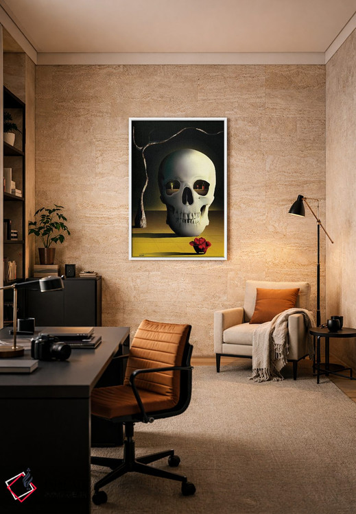 تابلو دکوراتیو جمجمه دیجیتال اثر مارسل کارام - D6W