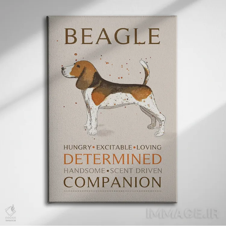 تابلو دکوراتیو بیگل اثر میشل کمپل - نمای روبهرو روی دیوار