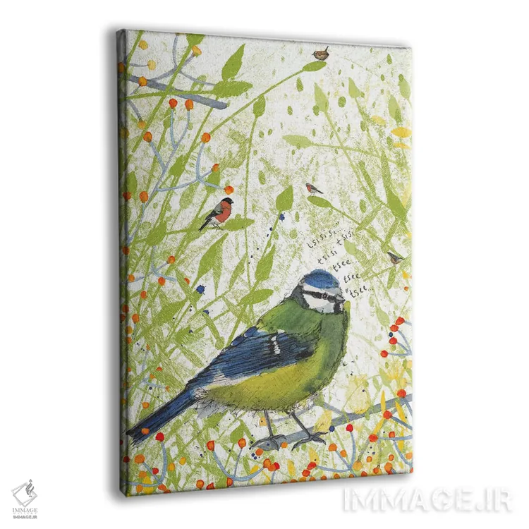 تابلو دکوراتیو مرغ آبی کوچک اثر میشل کمپل - نمای پرسپکتیو محصول