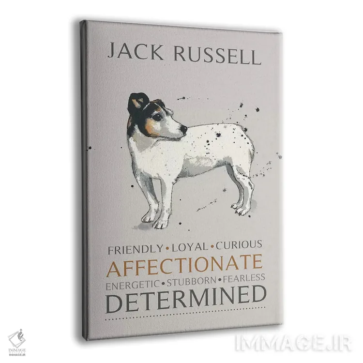 تابلو دکوراتیو جک راسل اثر میشل کمپل - نمای پرسپکتیو محصول