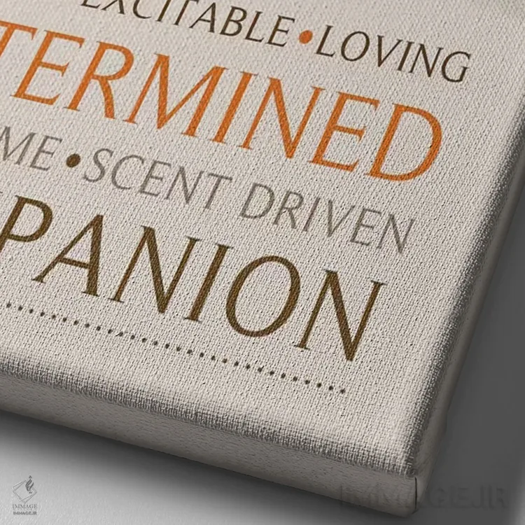 تابلو دکوراتیو بیگل اثر میشل کمپل - نمای نزدیک بافت بوم