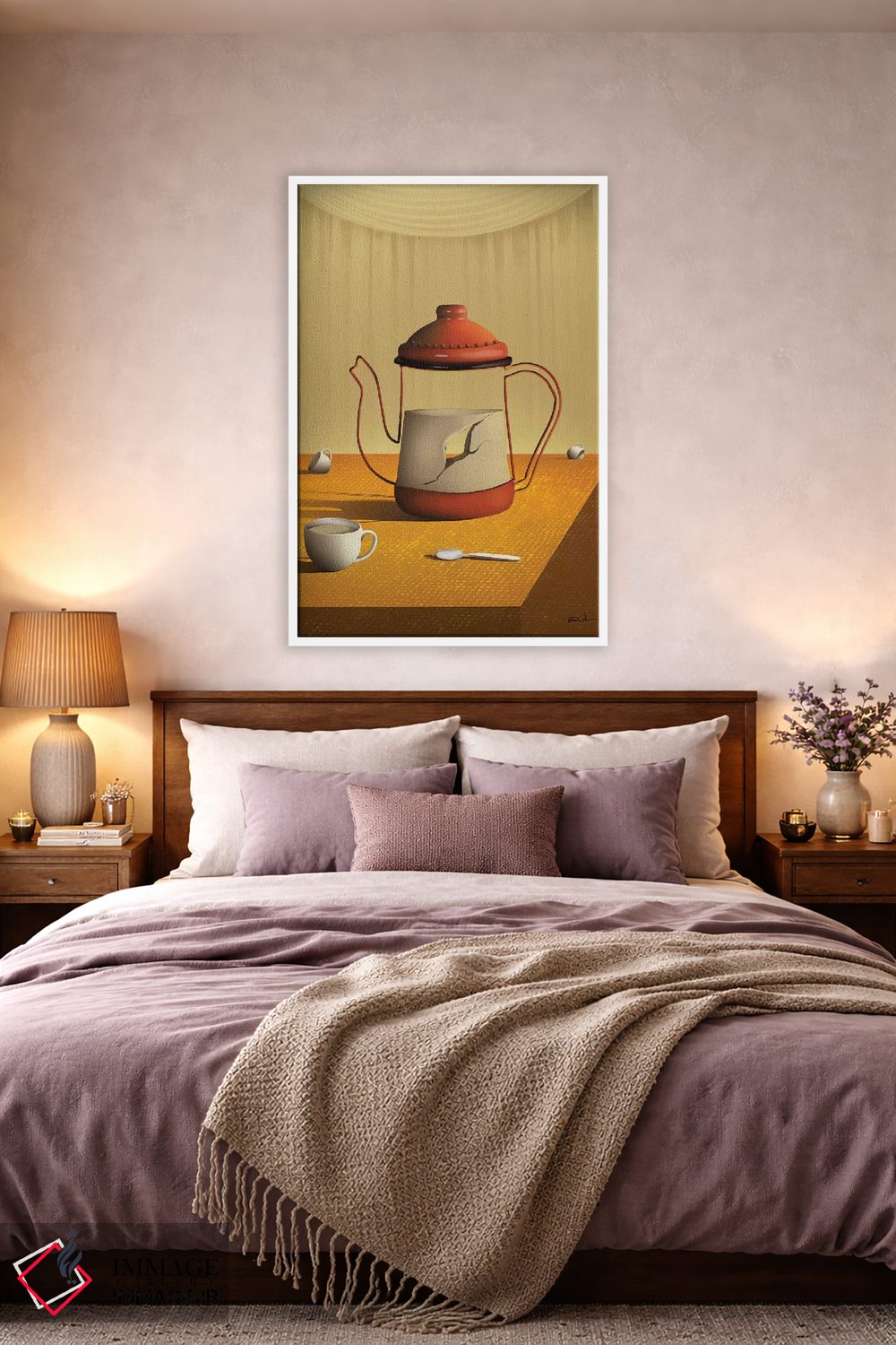 تابلو دکوراتیو قوری روی میز اثر مارسل کارام - D3W