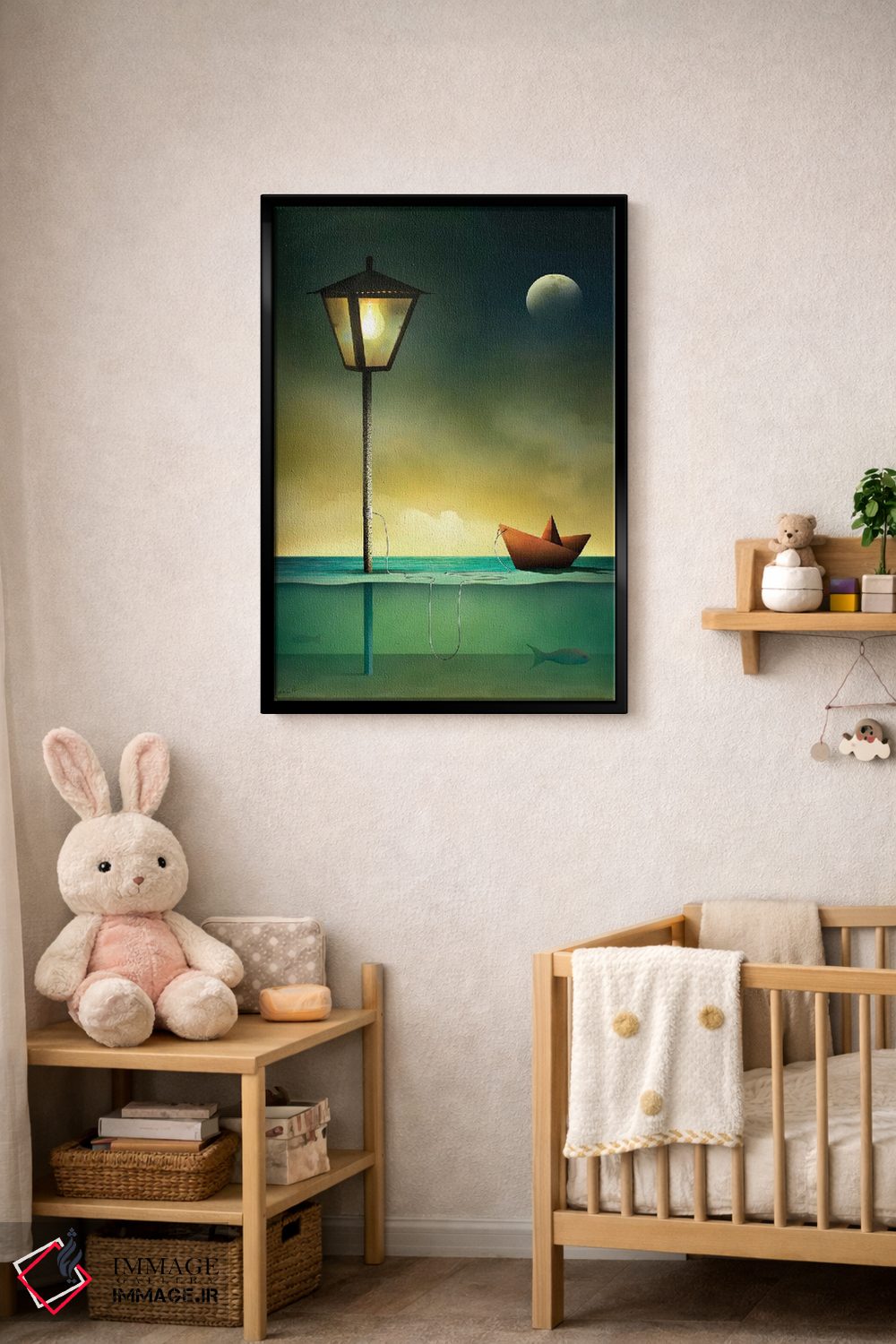 تابلو دکوراتیو قایق اسباب بازی در آرامش اثر مارسل کارام - D5B
