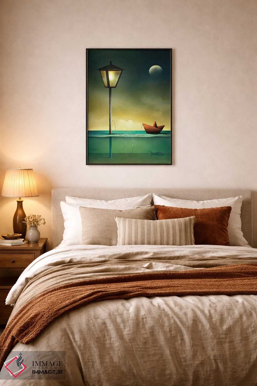 تابلو دکوراتیو قایق اسباب بازی در آرامش اثر مارسل کارام - D6B