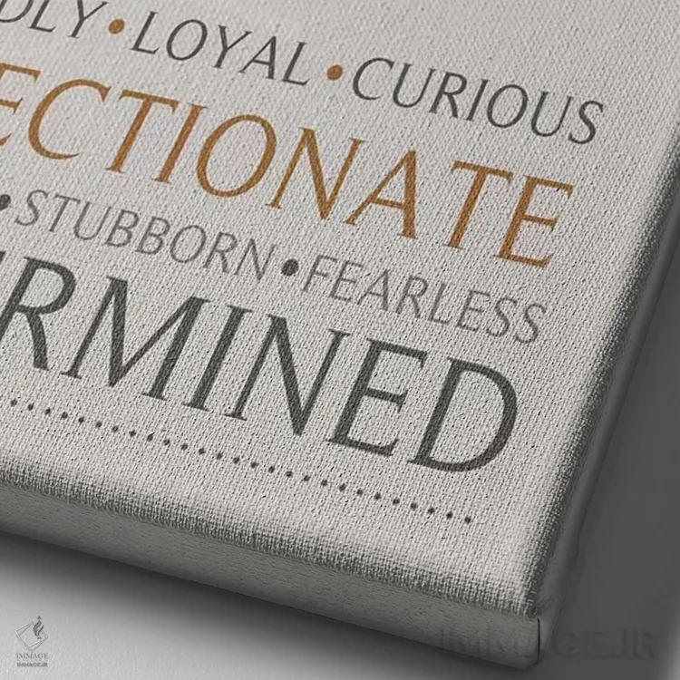 تابلو دکوراتیو جک راسل اثر میشل کمپل - نمای نزدیک بافت بوم