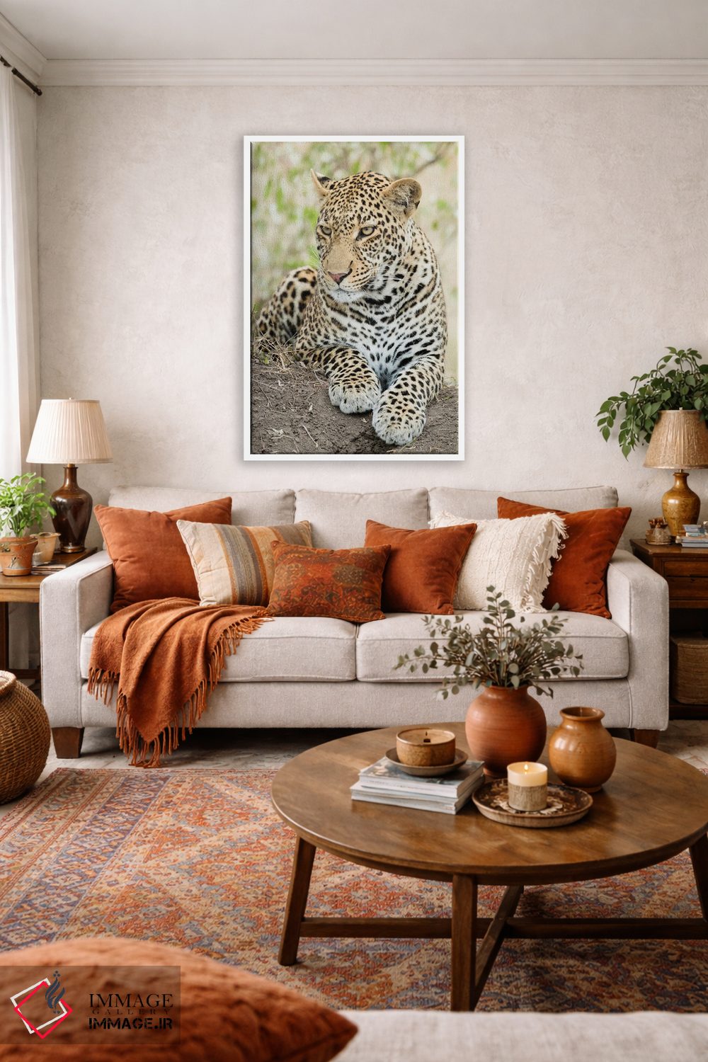 تابلو دکوراتیو پلنگ آفریقایی، کنیا، آفریقا اثر جو و مری ان مک دونالد - D3W