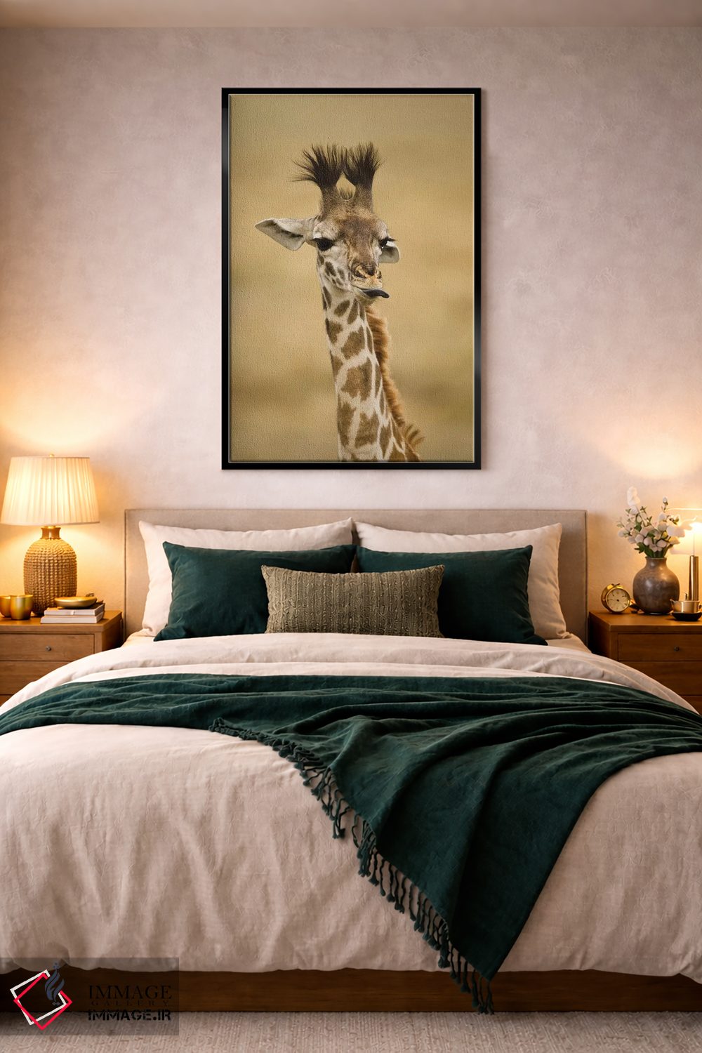 تابلو دکوراتیو آفریقا، کنیا، ماسای مارا، اوپرمارا، زرافه ماسای… اثر جو و مری ان مک دونالد - D4B