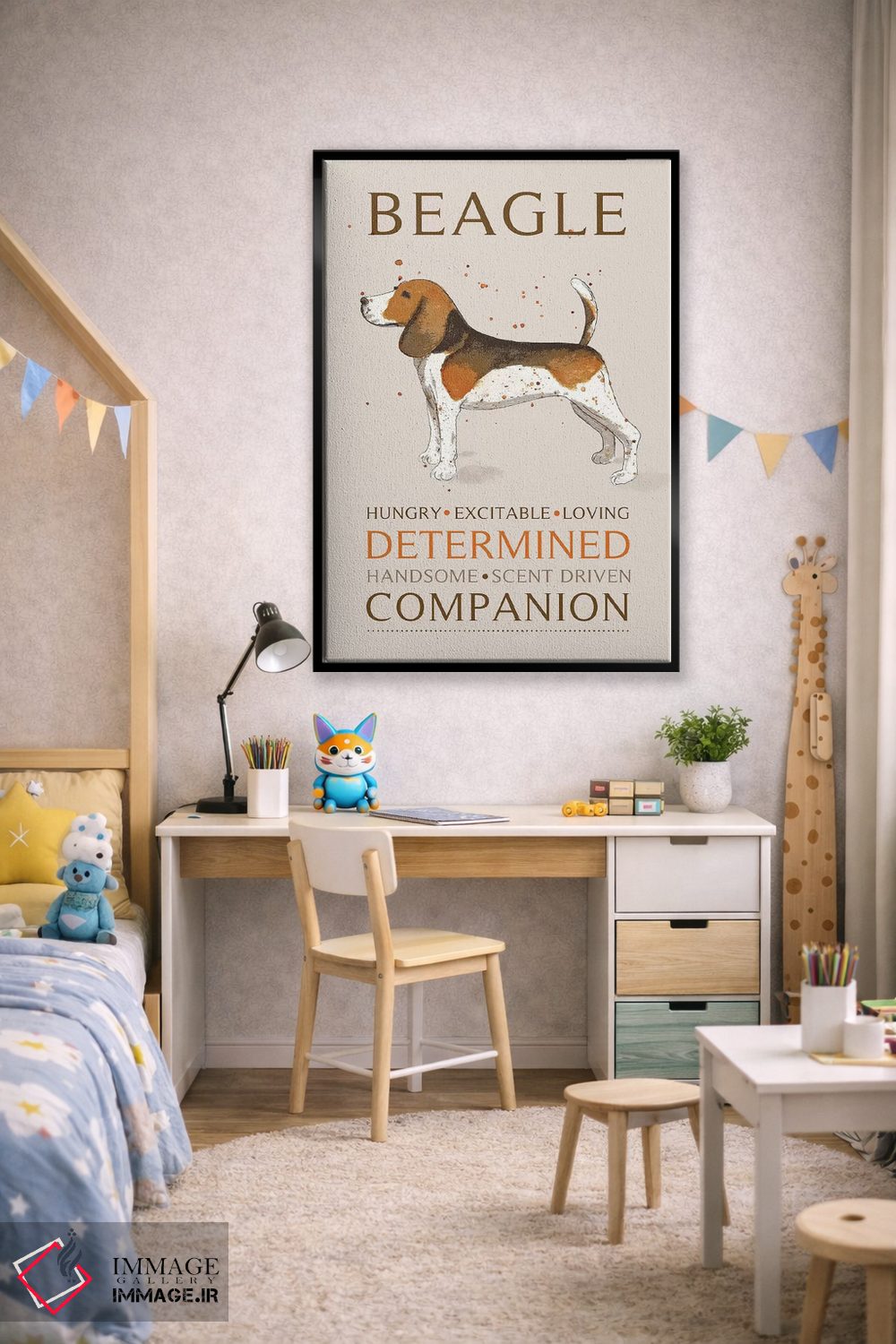 تابلو دکوراتیو بیگل اثر میشل کمپل - D2B