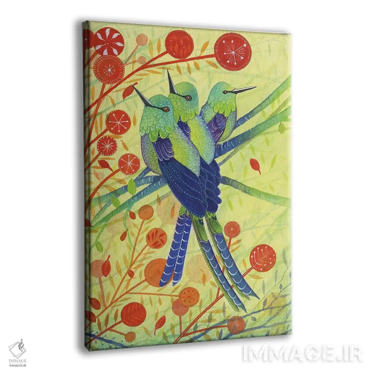 تابلو دکوراتیو مرغ مگس خوار اثر میشل کمپل - نمای پرسپکتیو محصول