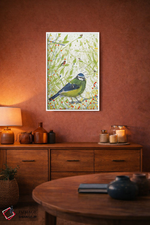 تابلو دکوراتیو مرغ آبی کوچک اثر میشل کمپل - D3W