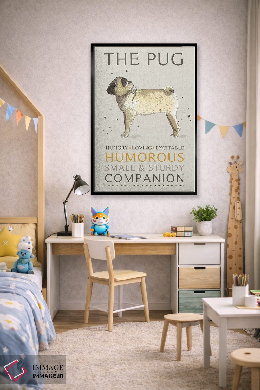 تابلو دکوراتیو پاگ اثر میشل کمپل - D2B