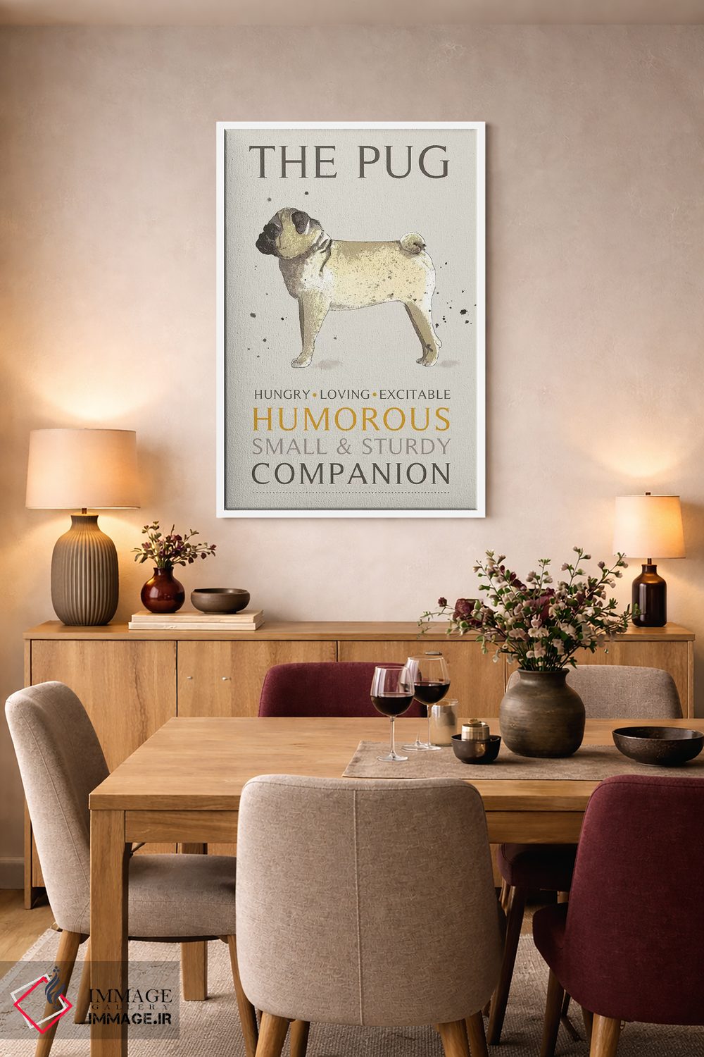 تابلو دکوراتیو پاگ اثر میشل کمپل - D5W