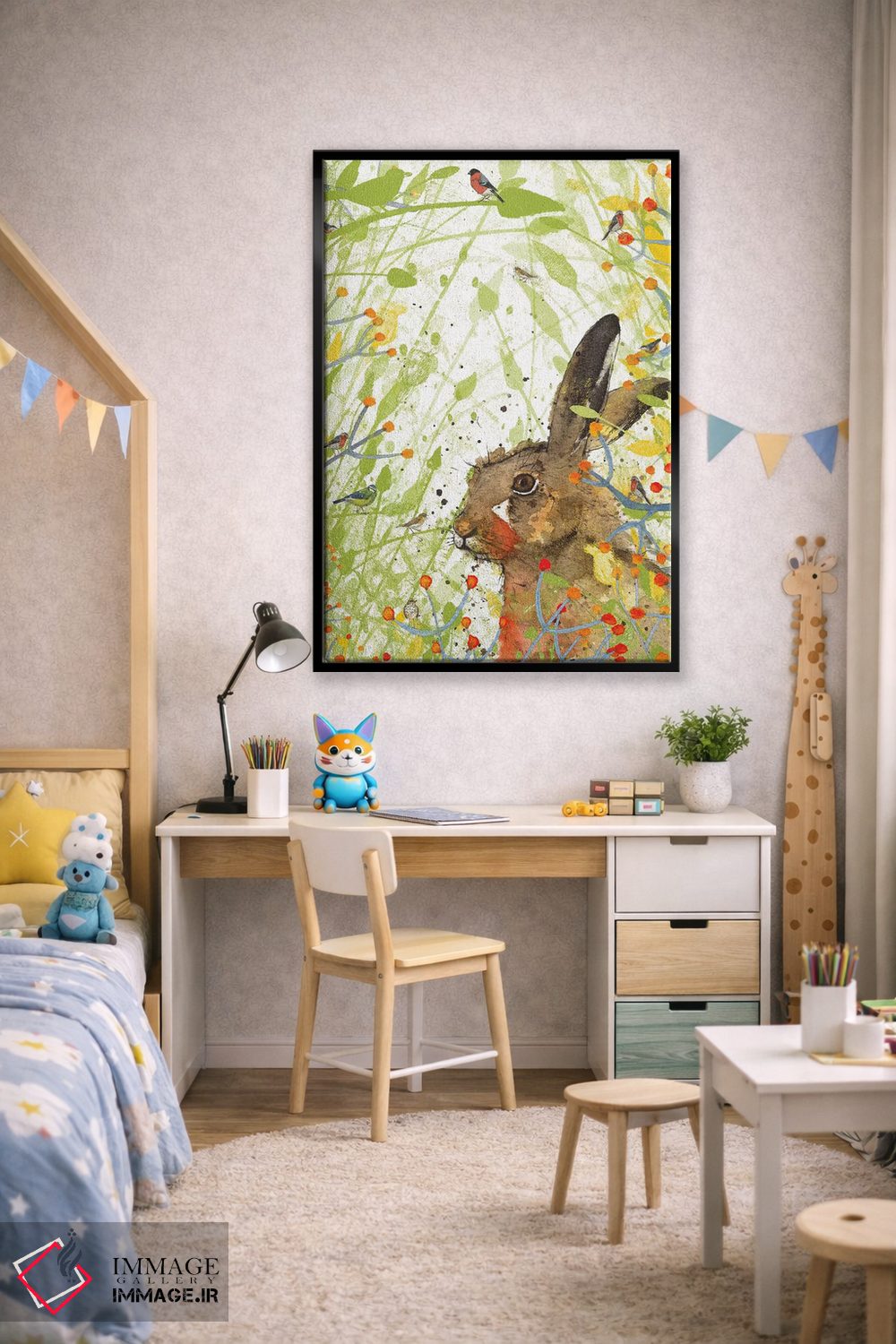تابلو دکوراتیو خرگوش اثر میشل کمپل - D1B