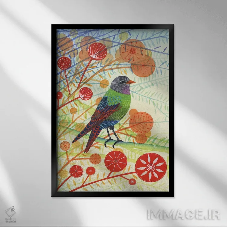 تابلو دکوراتیو سار ۱ اثر میشل کمپل - نمای قابدار مشکی