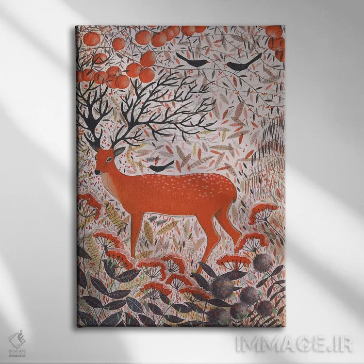 تابلو دکوراتیو سقوط پاییز اثر میشل کمپل - نمای روبهرو روی دیوار