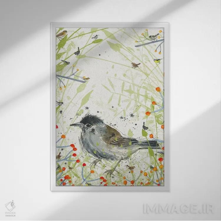 تابلو دکوراتیو سهره اثر میشل کمپل - نمای قابدار سفید