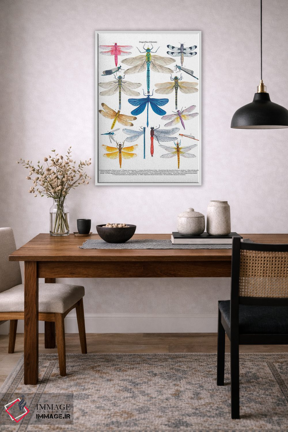 تابلو دکوراتیو سنجاقک ها اثر میشل کمپل - D3W