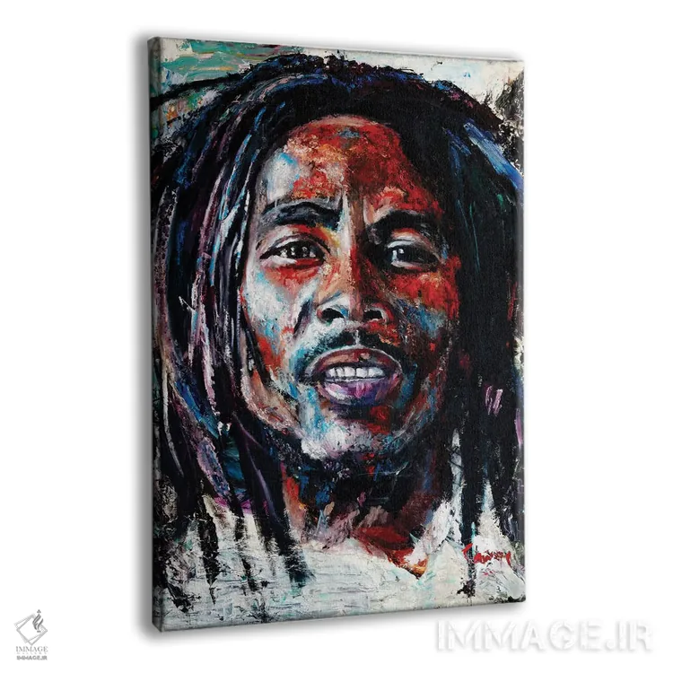 تابلو دکوراتیو باب مارلی اثر مارک کوریج - نمای پرسپکتیو محصول
