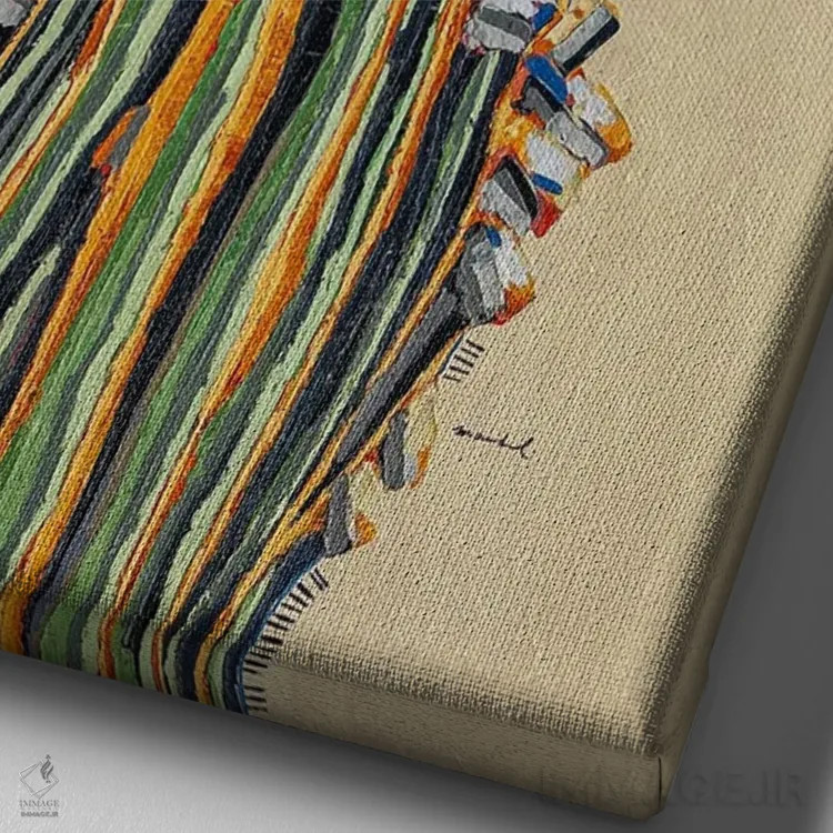 تابلو دکوراتیو عصر طلایی اثر ماچیارولی - نمای نزدیک بافت بوم