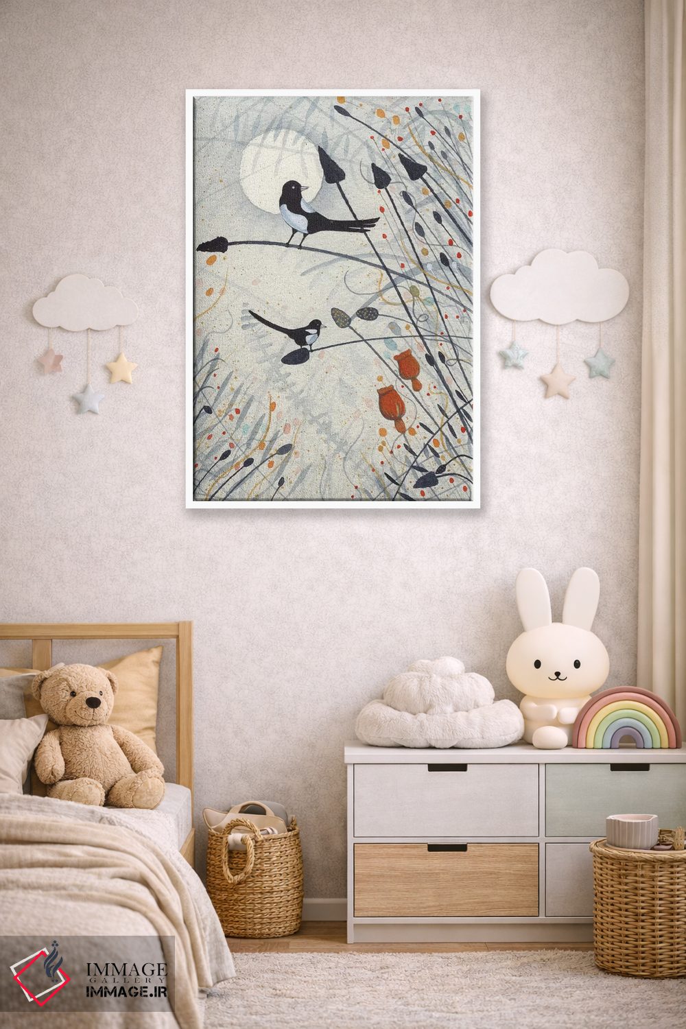 تابلو دکوراتیو دو تا برای شادی اثر میشل کمپل - D4W