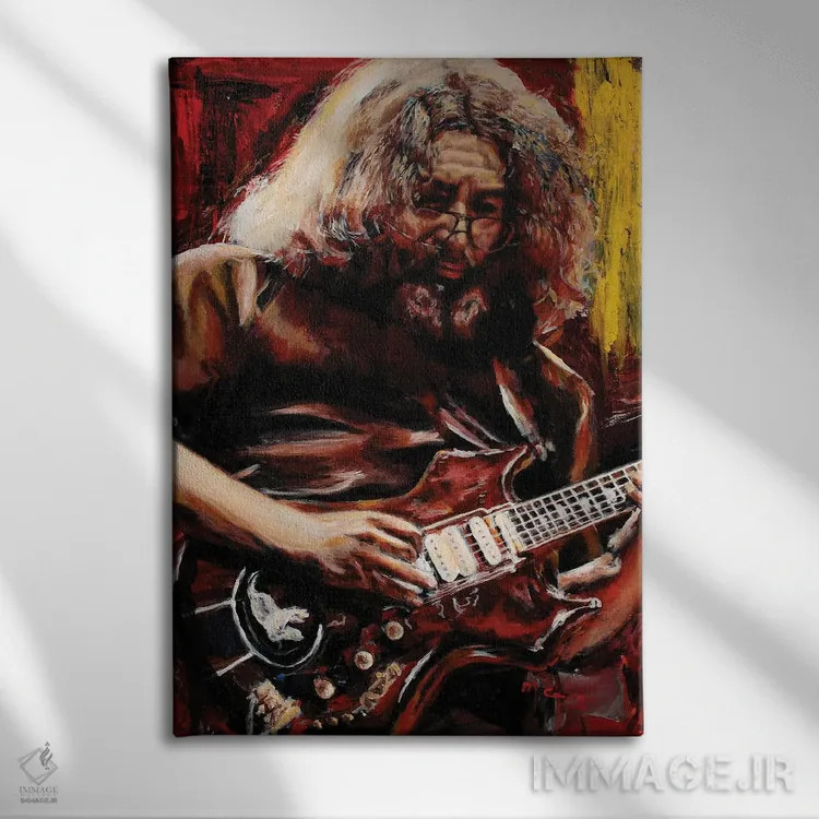 تابلو دکوراتیو جری گارسیا اثر مارک کوریج - نمای روبهرو روی دیوار