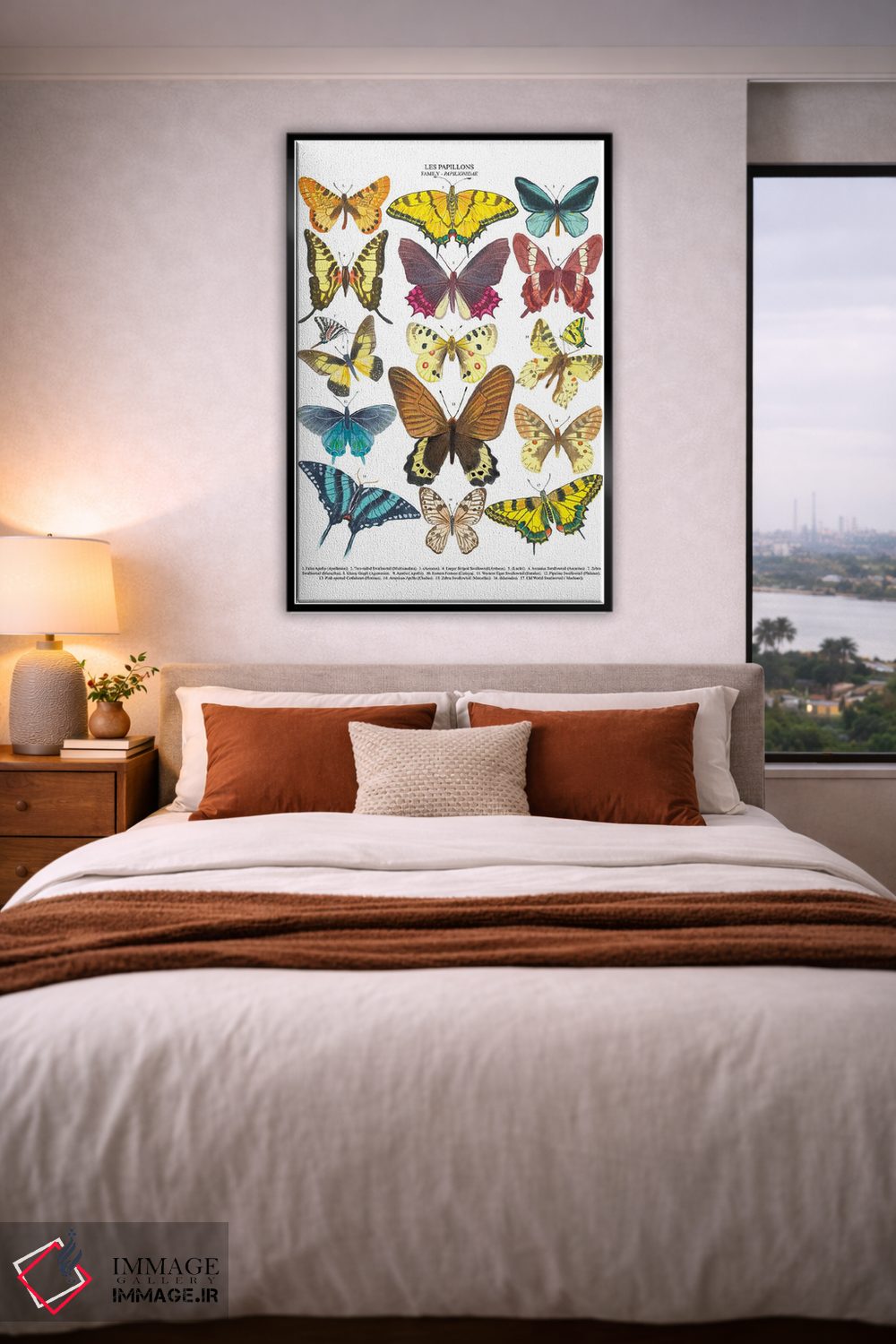 تابلو دکوراتیو پروانه ها اثر میشل کمپل - D5B