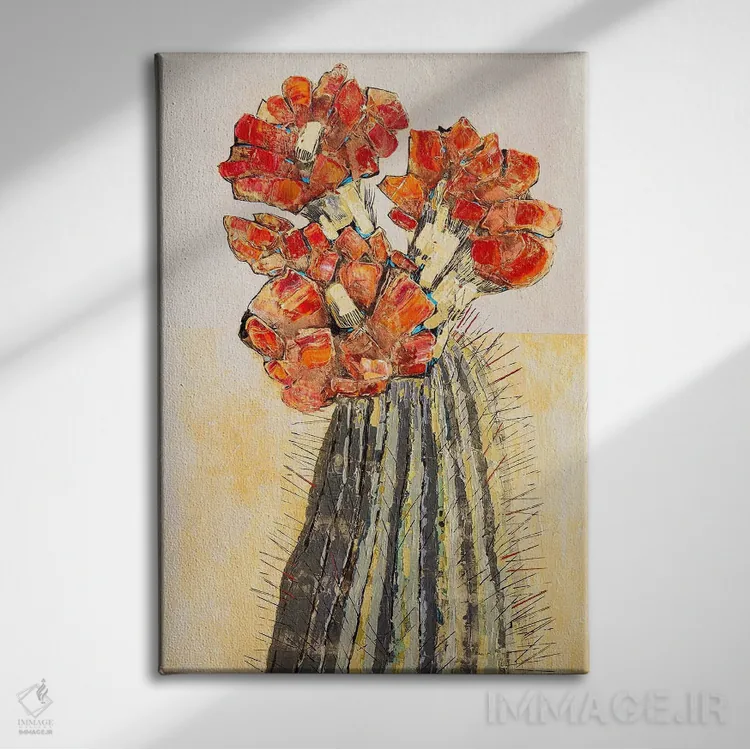 تابلو دکوراتیو مطالعه در سرخ اثر ماچیارولی - نمای روبهرو روی دیوار