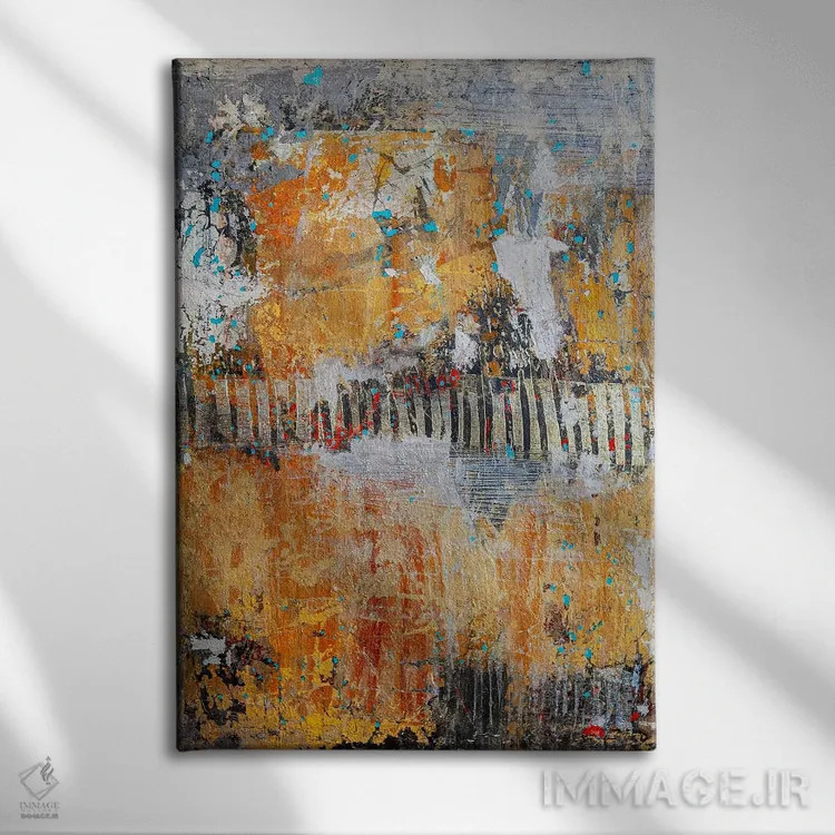 تابلو انتزاعی جروم اثر ماچیارولی - نمای روبهرو روی دیوار