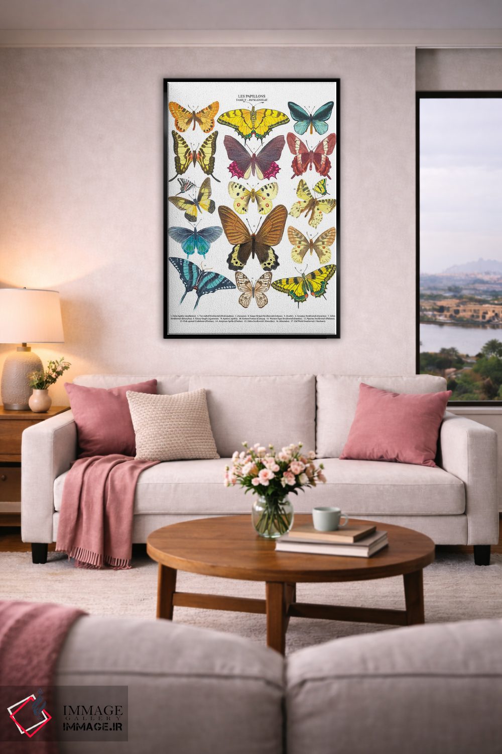 تابلو دکوراتیو پروانه ها اثر میشل کمپل - D6B