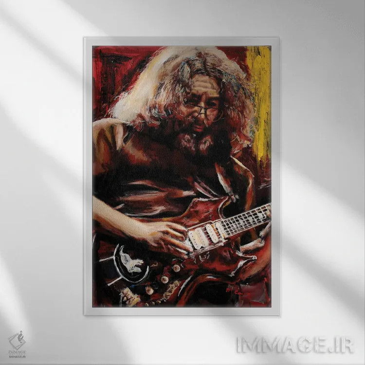 تابلو دکوراتیو جری گارسیا اثر مارک کوریج - نمای قابدار سفید