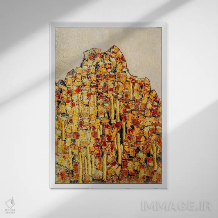 تابلو دکوراتیو زمین سخت اثر ماچیارولی - نمای قابدار سفید