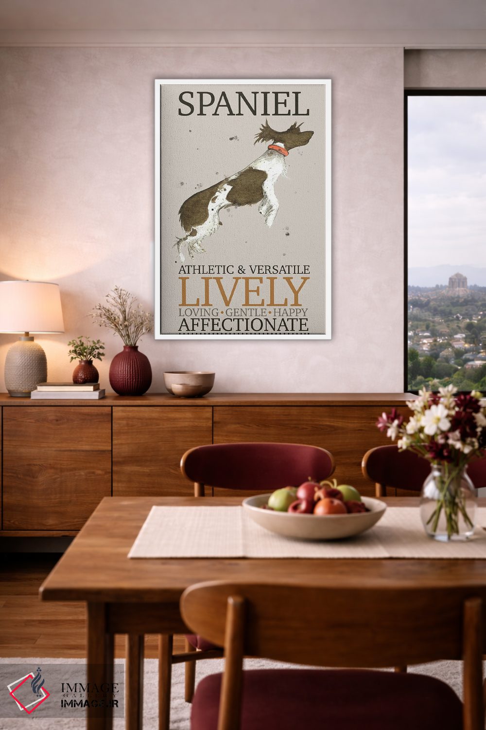 تابلو دکوراتیو ویژگی های سگ اسپانیل اثر میشل کمپل - D2W