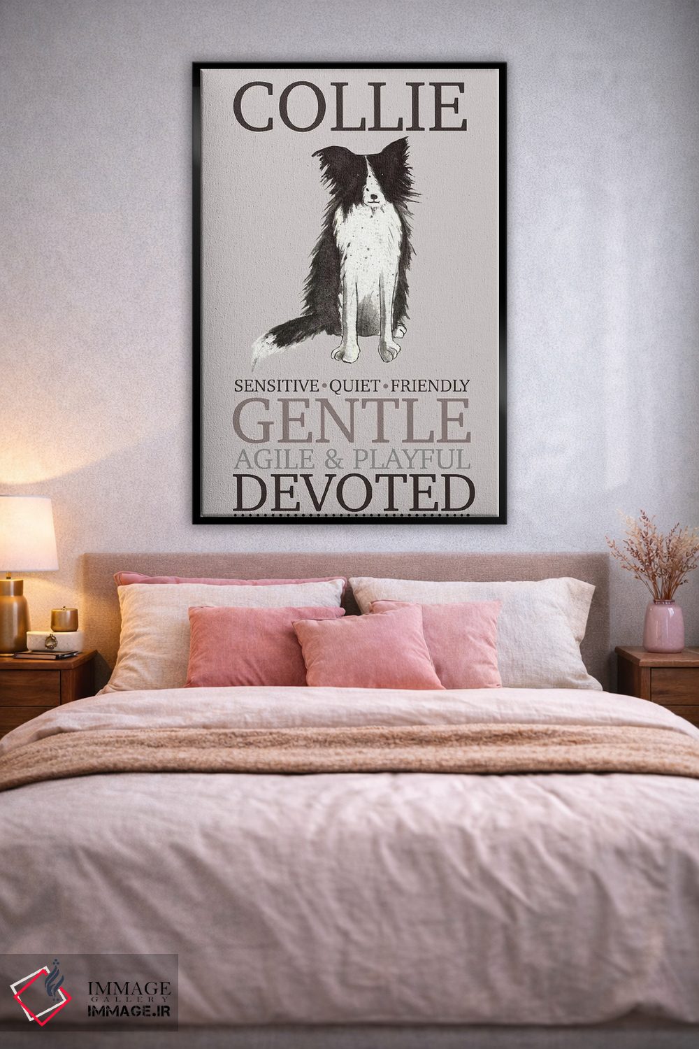 تابلو دکوراتیو ویژگی های سگ کولی اثر میشل کمپل - D2B