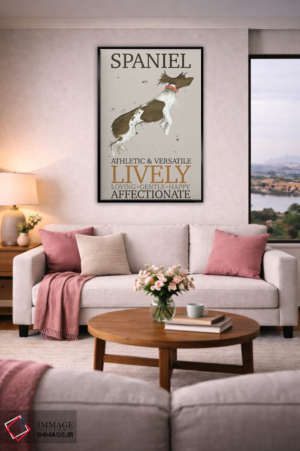 تابلو دکوراتیو ویژگی های سگ اسپانیل اثر میشل کمپل - D4B