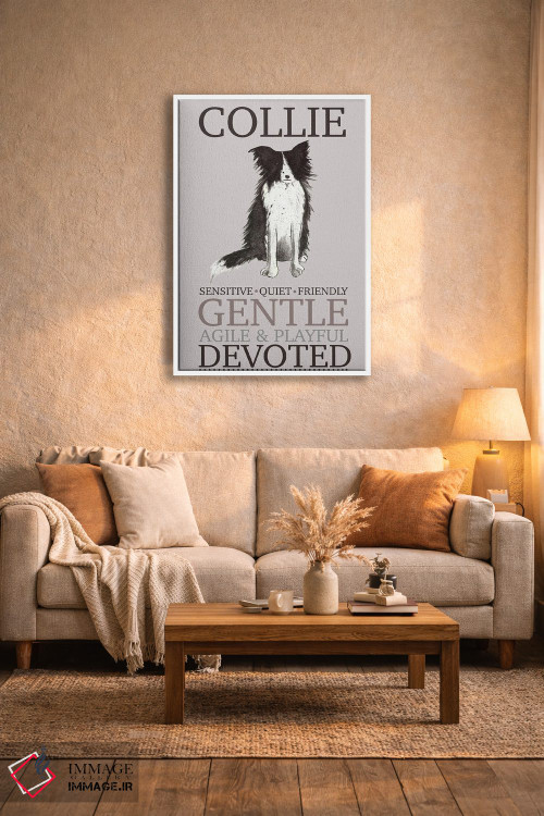 تابلو دکوراتیو ویژگی های سگ کولی اثر میشل کمپل - D4W