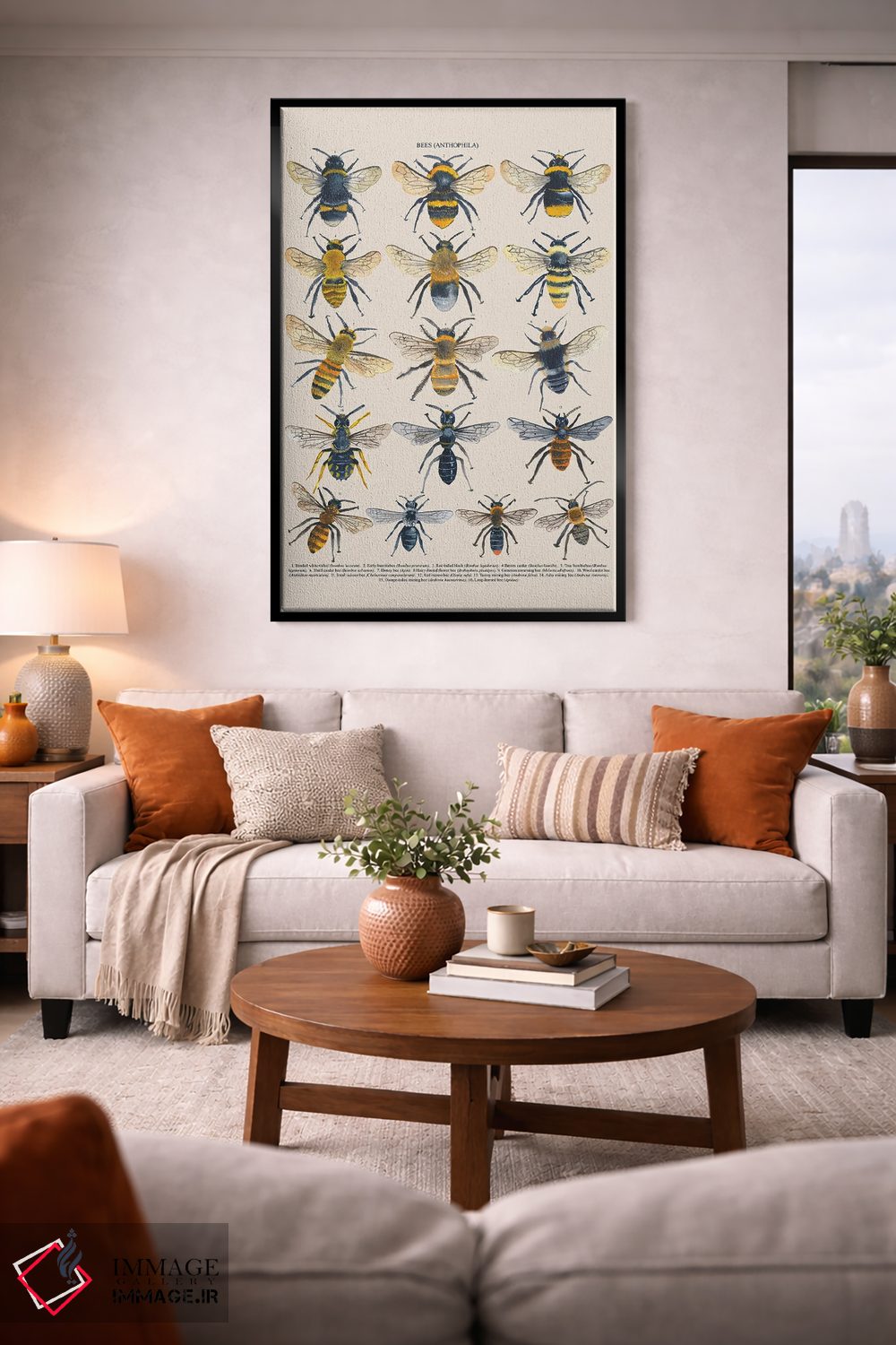 تابلو دکوراتیو زنبورها اثر میشل کمپل - D2B