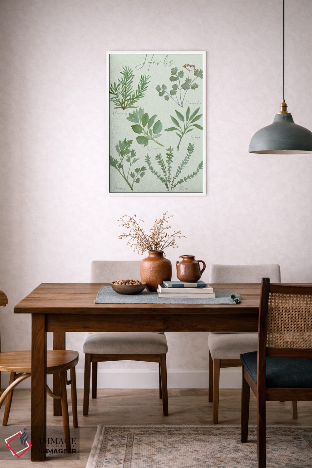 تابلو دکوراتیو نمودار گیاهان دارویی اثر میشل کمپل - D6W