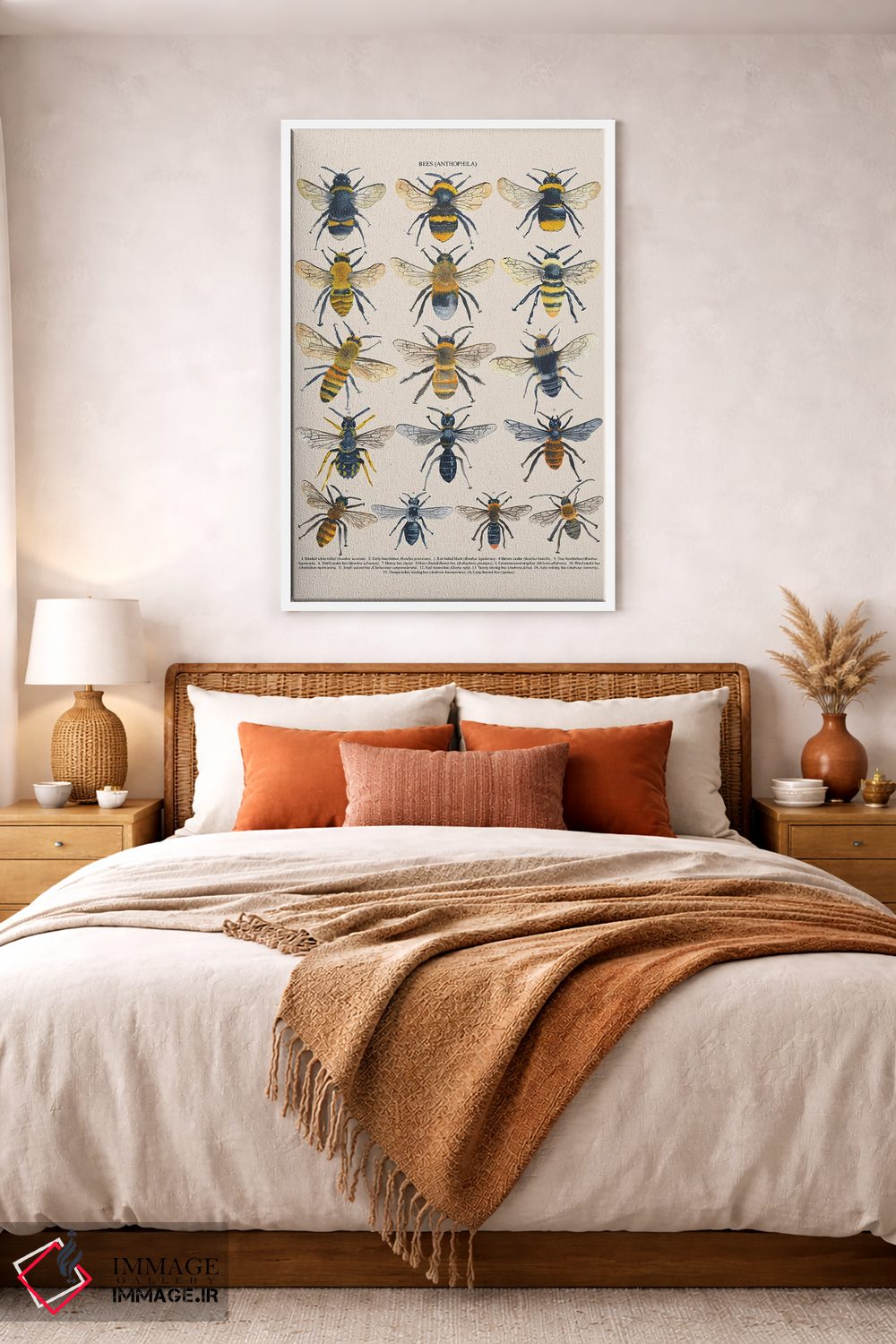 تابلو دکوراتیو زنبورها اثر میشل کمپل - D3W