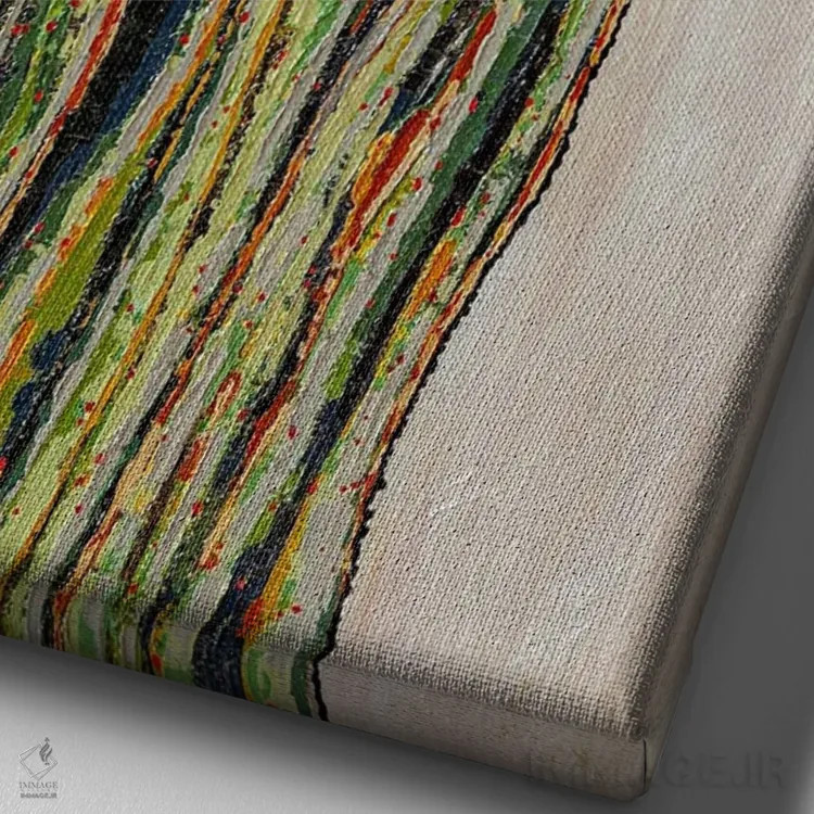 تابلو دکوراتیو شکوفه اثر ماچیارولی - نمای نزدیک بافت بوم