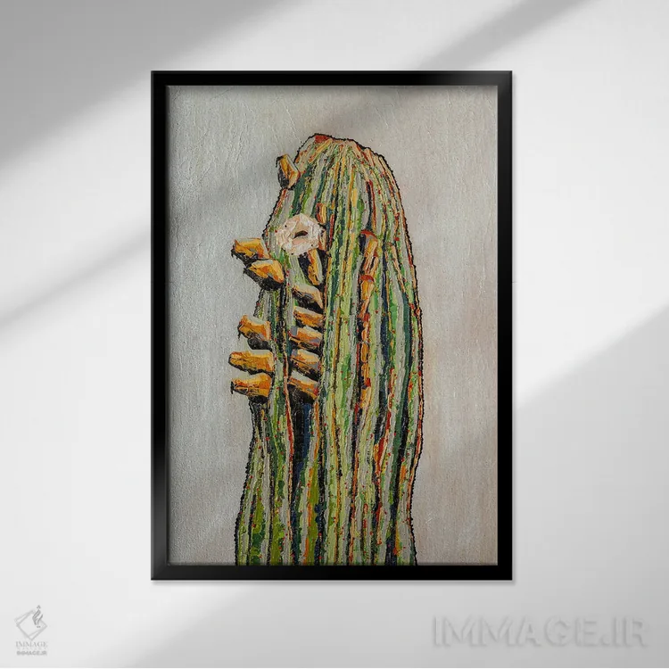 تابلو دکوراتیو شکوفه اثر ماچیارولی - نمای قابدار مشکی