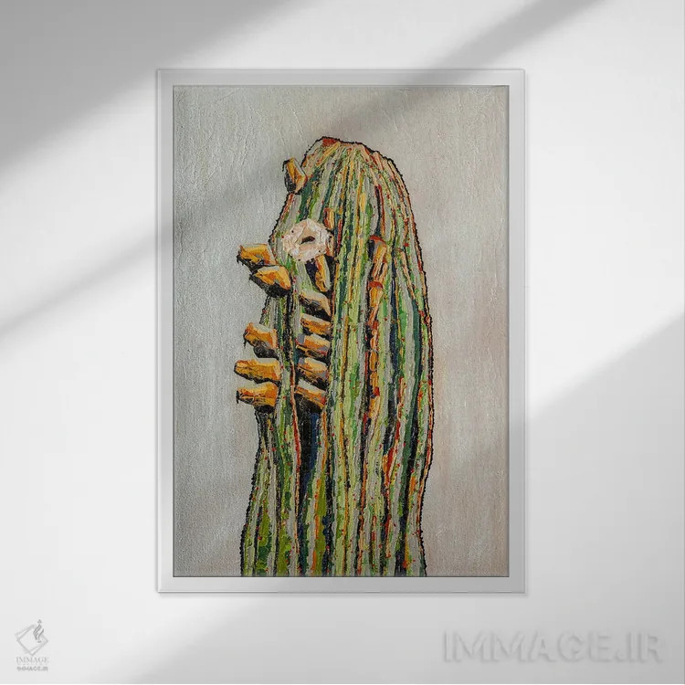 تابلو دکوراتیو شکوفه اثر ماچیارولی - نمای قابدار سفید