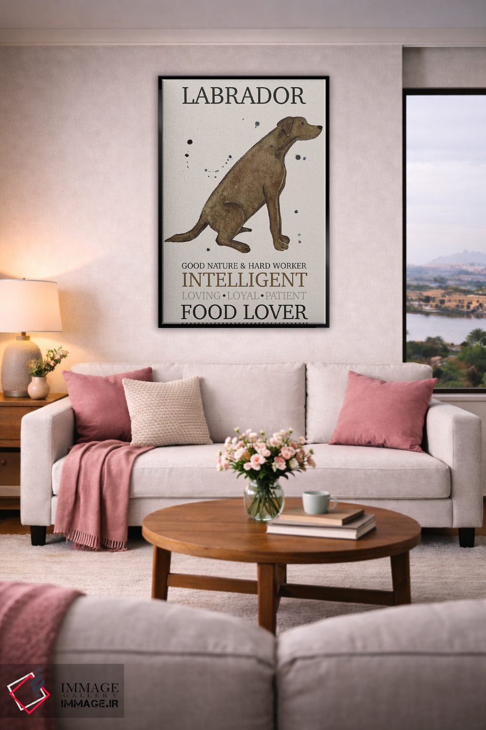 تابلو دکوراتیو ویژگی های سگ لابرادور اثر میشل کمپل - D5B