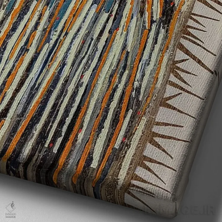 تابلو دکوراتیو آفتاب کوچک اثر ماچیارولی - نمای نزدیک بافت بوم